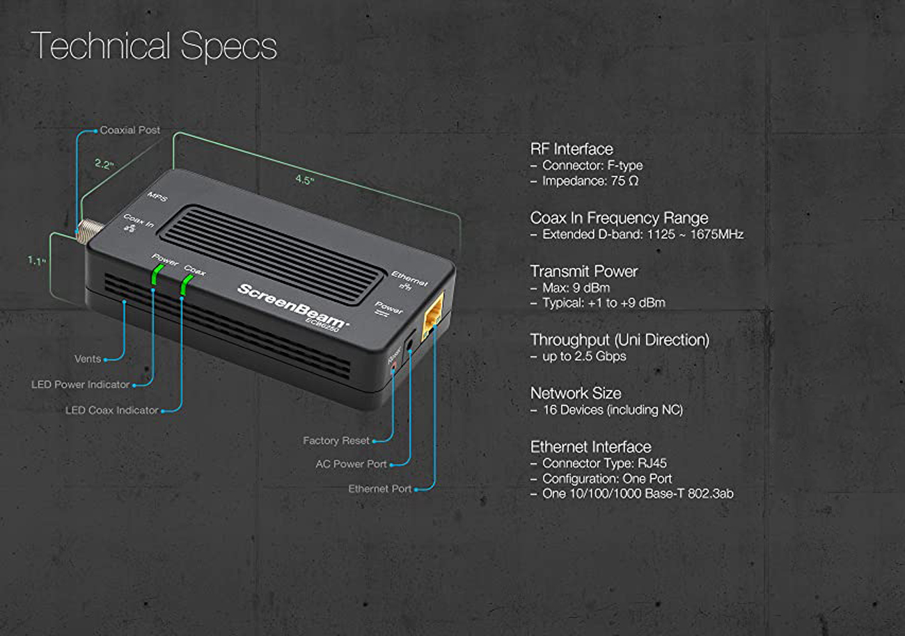 Actiontec MoCA 2.5 Network Adapter